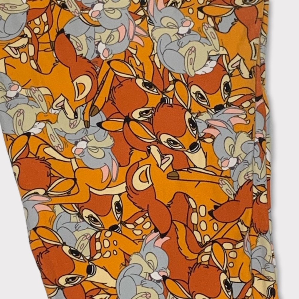 Lularoe (OS) BAMBI & THUMPER brown/gray leggings- Disney leggings - Picture 6 of 8